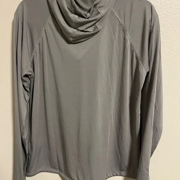 NWT Under Armour Women’s Gray Performance Hooded Shirt-Loose-Tie waistline - Picture 6 of 6